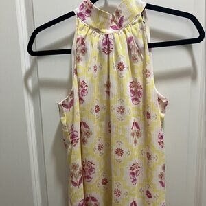 Ann Taylor Sleeveless Blouse with Tie at Neck Petite XS